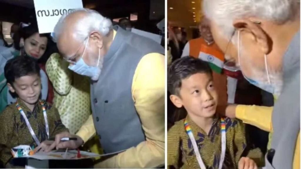 Indian Prime Minister Narendra Modi was very impressed by listening to Hindi from the mouth of a Japanese child in Japan, the video went viral