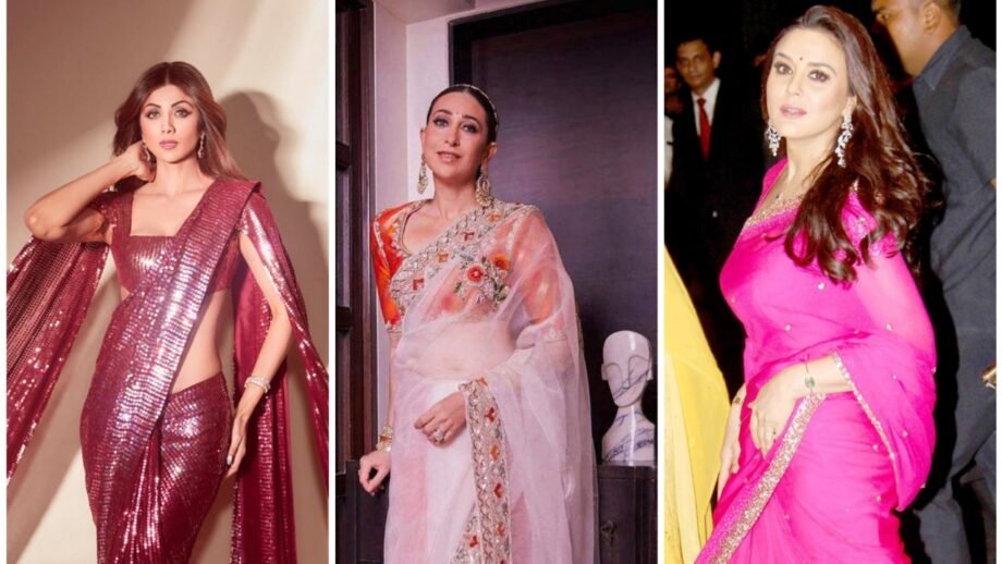 Shilpa Shetty, Karisma Kapoor, Preity Zinta: In elegant saree look as like always same ways to drop their style