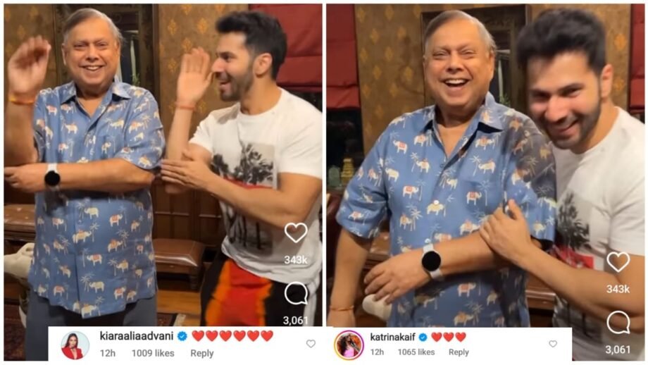 Varun Dhawan posts clip with dad David Dhawan, Katrina Kaif and Kiara Advani are in love