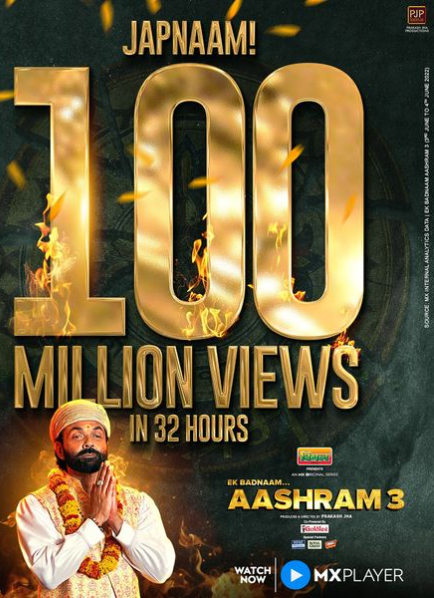 100 Million views in 32 hours: Aashram 3