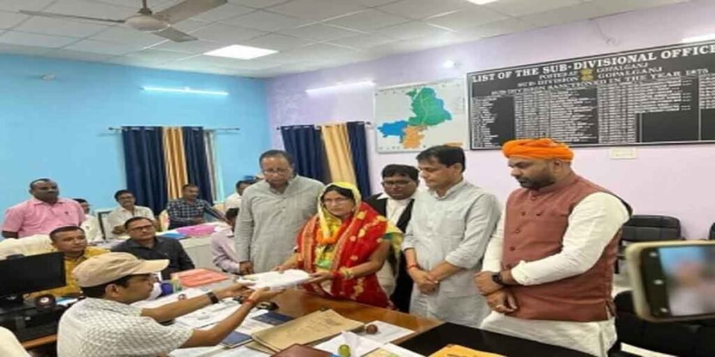 Bihar: BJP candidate filed nomination for by-election