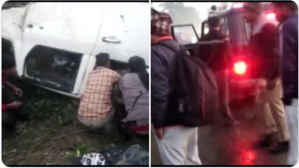 Early morning chaos in Lakhimpur Kheri!  5 people died in a horrific road accident