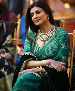 Sushmita Sen is an Indian film industry actress who was awarded the titles of 'Miss India'  and  'Miss World' in 1994.