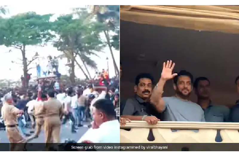 Crowd went uncontrollable to get a glimpse of Salman Khan, police lathicharged, video surfaced