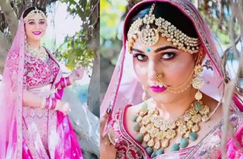 Intoxicating eyes, Sapna Choudhary wreaked havoc in pink lehenga bridal look, fans went crazy after watching the video