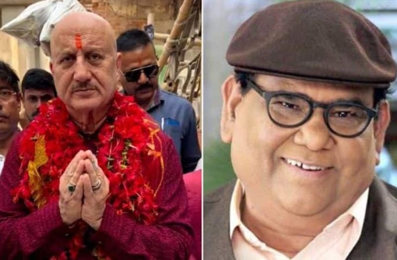 Anupam reached the temple to pray for Satish Kaushik