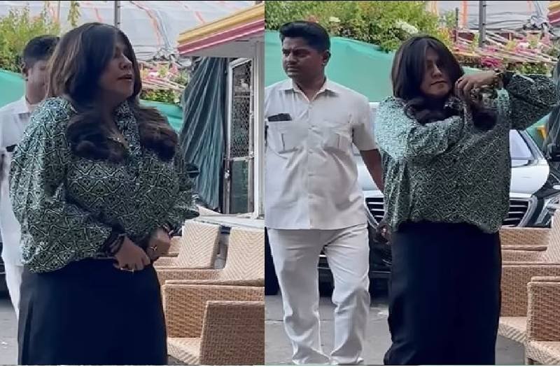 Ekta Kapoor publicly did such an act by putting her hand in her shirt