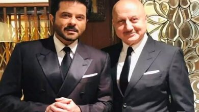 Anupam congratulated his friend Anil on his birthday.